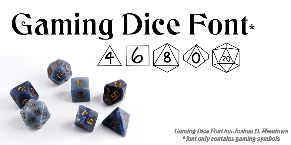 GamingDice font